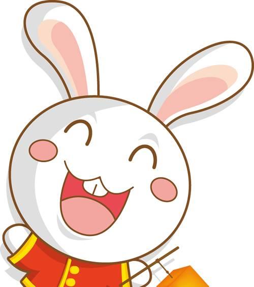 卡通兔子吃瓜,趣味横生夏日时光